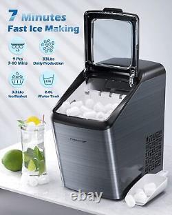 Freezimer Ice Makers Countertop, 33Lbs/24 Hours, Portable Ice Maker Machine