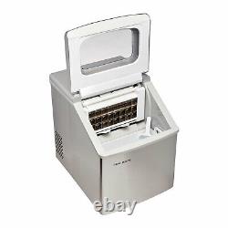 Frigidaire Portable Kitchen Countertop Ice Cube Maker Dispenser Machine, Silver