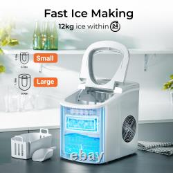 GEEPAS Countertop Ice Cube Maker Machine 2.2L Electric Fast Automatic Portable