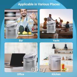 GEEPAS Countertop Ice Cube Maker Machine 2.2L Electric Fast Automatic Portable