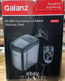 Galanz Portable Countertop Ice Maker Machine 26 lbs in 24 Hours 9 Bullet Shap