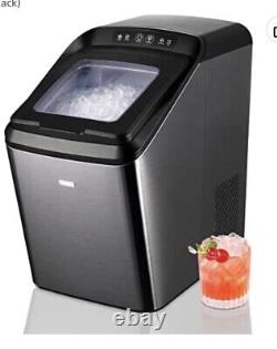 Gevi Household Countertop Nugget Ice Maker Machine Black GIMN-1102