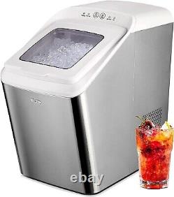 Gevi Household Countertop Nugget Ice Maker Machine Stainless Steel GIMN-1102