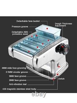 Ggoldenwall Pasta Machine Electric 135W Fresh Noodles Spaghetti Lasagna Ravioli