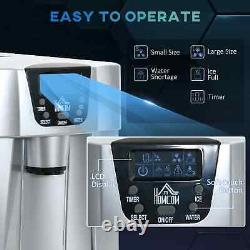 HOMCOM Counter Ice Machine & Water Dispenser, with Drip Tray 12 Kg