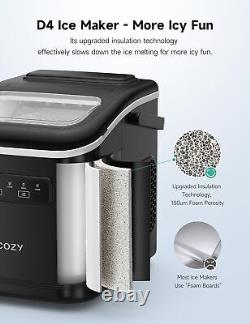 HiCOZY Ice Maker, Countertop Machine with Handle, in 6Mins, Black