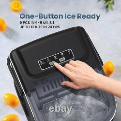 Home Office Party Use Countertop Portable Ice Maker Machine With Self-Cleaning