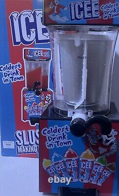 ICEE Brand Counter-Top Sized at Home Slushie Making Machine Works No Ice Cap