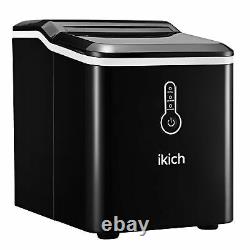 IKICH 26lbs LED Countertop Ice Maker Electric Ice Cube Making Machine Portable