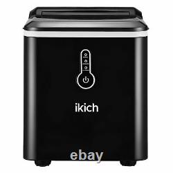IKICH 26lbs LED Portable Countertop Ice Maker Electric Ice Cube Making Machine