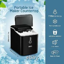 IKICH Countertop Ice Cube Maker Machine Portable LED Electric Ice Making Machine