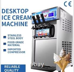 Ice Cream Machine Tricolor Ice Cream Maker Commercial Stainless steel