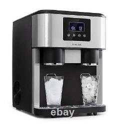 Ice Cube Machine Maker Countertop Crusher Snow Cone Bar Stainless Steel Black