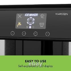 Ice Cube Machine Maker Stainless Steel 3 Ice Sizes 15 kg / day LCD Silver