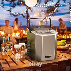 Ice Cube Maker Machine 12KG/24H Countertop Portable 1.2L Water Tank for Home