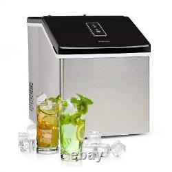 Ice Cube Maker Machine Clear Ice 13kg / 24h Drinks Home Stainless Steel Black