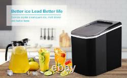 Ice Cube Maker Machine Countertop Ice Maker Electric with Scoop Portable Black