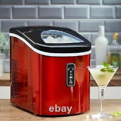 Ice Cube Maker Machine Electric 13kg Per Day Automatic Cooks Professional Red