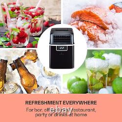 Ice Cube Maker Machine Electric Crusher Countertop 3.2 L with Drip Tray Black