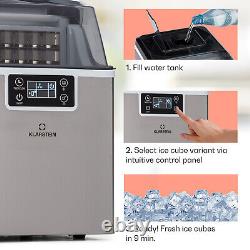 Ice Cube Maker Machine Electric Crusher Countertop 3.2 L with Drip Tray Steel