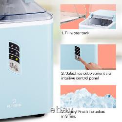 Ice Cube Maker Machine Electric Portable Countertop 1.5 L Tank Cube Tray Blue