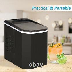 Ice Cube Maker Machine for Drinks Kitchen Bars Black (Ice In Just 6-13 mins) BN