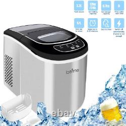 Ice Machine LCD Countertop Ice Cube Maker Home withSelf-cleaning 26lbs/24H Quietly