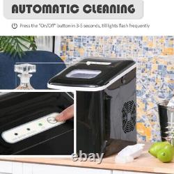 Ice Maker Machine Automatic Electric Ice Cube Maker Countertop 12KG/24H Portable