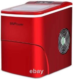 Ice Maker Machine Automatic Electric Portable Ice Cube Maker Countertop Red