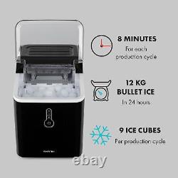 Ice Maker Machine Bullet-shaped Counter top 12kg/24h Water Tank 1.5 l Black