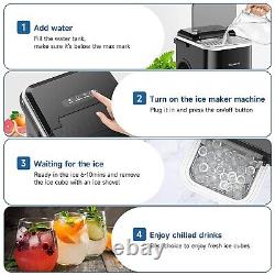 Ice Maker Machine, CUMEOD Countertop Ice Cube Maker with LED Display