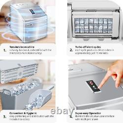 Ice Maker Machine Clear Ice Cube Reusable Countertop Portable Appliance