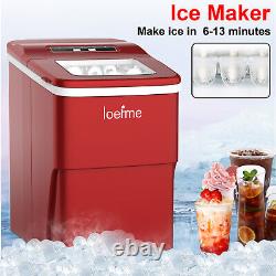 Ice Maker Machine Compact 24H 12Kg Portable Countertop Ice Cube Maker 2L