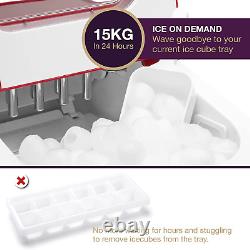Ice Maker Machine Compact Portable Countertop Ice Cube Maker with 2.2L Tank