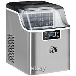 Ice Maker Machine Counter Top 24 Cubes/18min Party BBQ Cocktails HOMCOM Silver