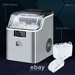Ice Maker Machine Counter Top 24 Cubes/18min Party BBQ Cocktails HOMCOM Silver