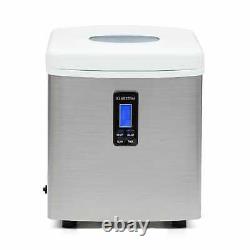 Ice Maker Machine Counter Top 3.3 L LCD Time Display Bar Stainless Steel 150 W
