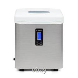 Ice Maker Machine Counter Top 3.3 L LCD Time Display Bar Stainless Steel 150 W