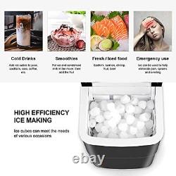 Ice Maker Machine Counter Top, Ice Machine Ready in 6-13 Mins Ice Cubes 12kg in