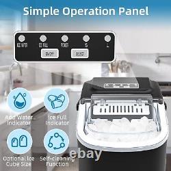 Ice Maker Machine Counter top, Bullet Ice Machine, Self-Cleaning Ice Cube Maker