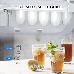 Ice Maker Machine Countertop FOOING Ice Machine, 9 Cubes Ready in 6 Mins, 28lbs