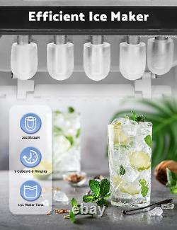 Ice Maker Machine Countertop for Home, Compact Ice Cube Maker with Portable Hand