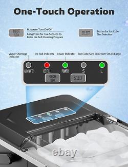 Ice Maker Machine Countertop for Home, Compact Ice Cube Maker with Portable Hand