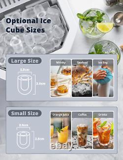 Ice Maker Machine Countertop for Home, Self-Cleaning Ice Cube Maker with Hangabl