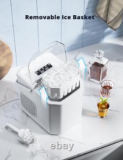 Ice Maker Machine Countertop for Home, Self-Cleaning Ice Cube Maker with Hangabl