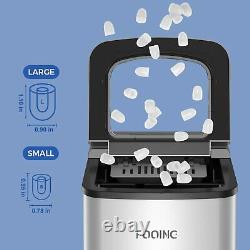 Ice Maker Machine Countertop for Home with 2 Cube Sizes, withScoop&Basket, 24H/12KG