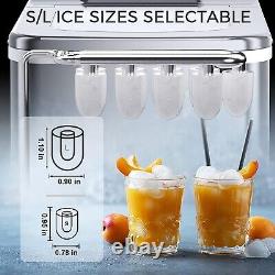 Ice Maker Machine FOOING Ice Cube Makers Ready in 6 Mins 9 Bullet Cubes, 2L Tank