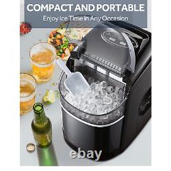 Ice Maker Machine for Countertop, Self-Cleaning Function, 26Lbs/24H Portable