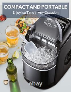 Ice Maker Machine for Countertop Self-Cleaning Function 26Lbs/24H Portable