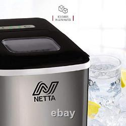 Ice Maker Machine for Home Use Makes Cubes in 10 Minutes Large 12kg Capacity